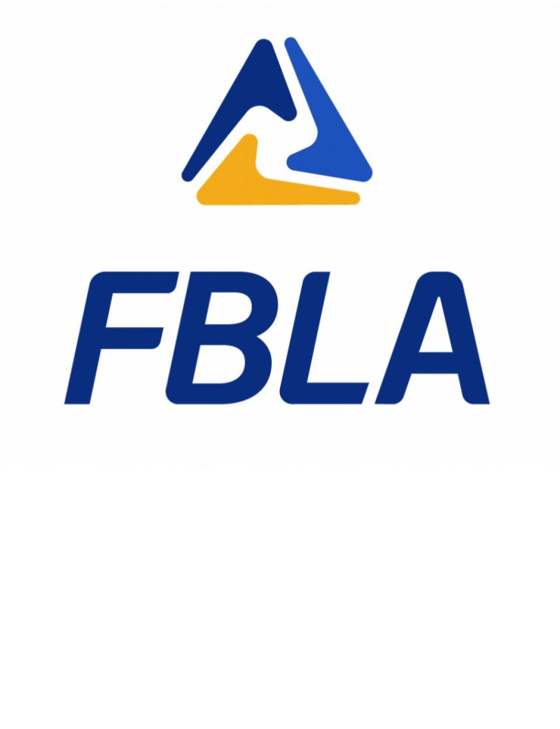 FBLA logo with letters FBLA. Words Future Business Leaders of America.