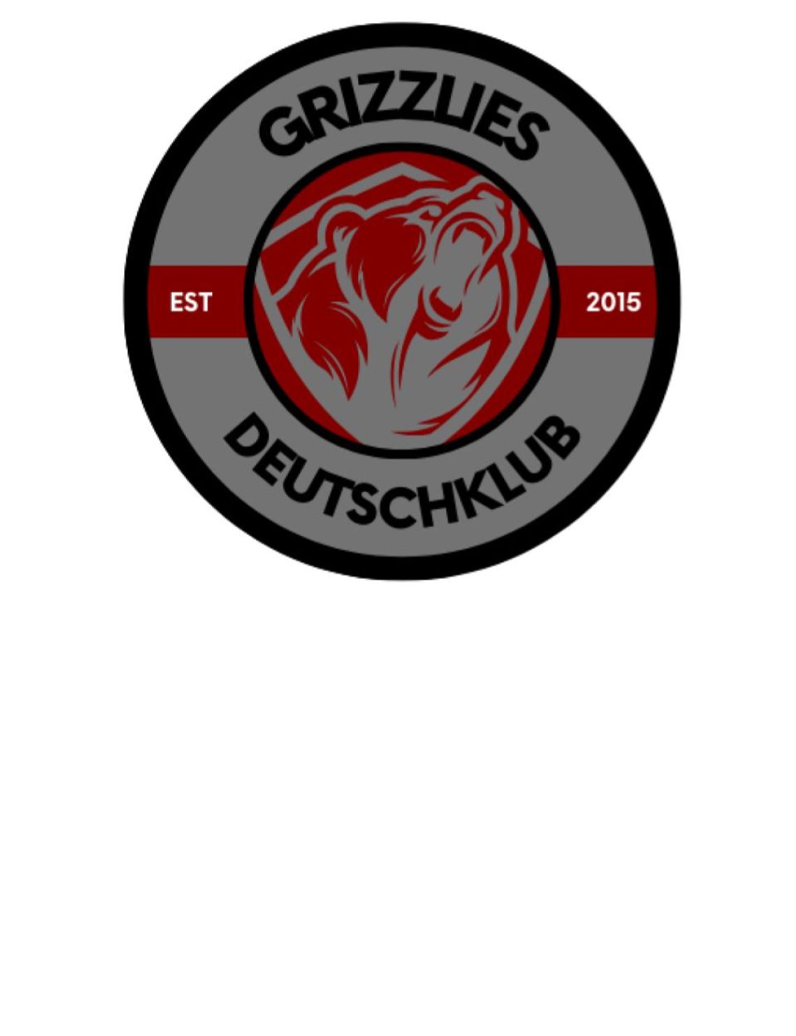 Rocky Mountain Grizzlies German Club Logo with words Take German! It's good for you!