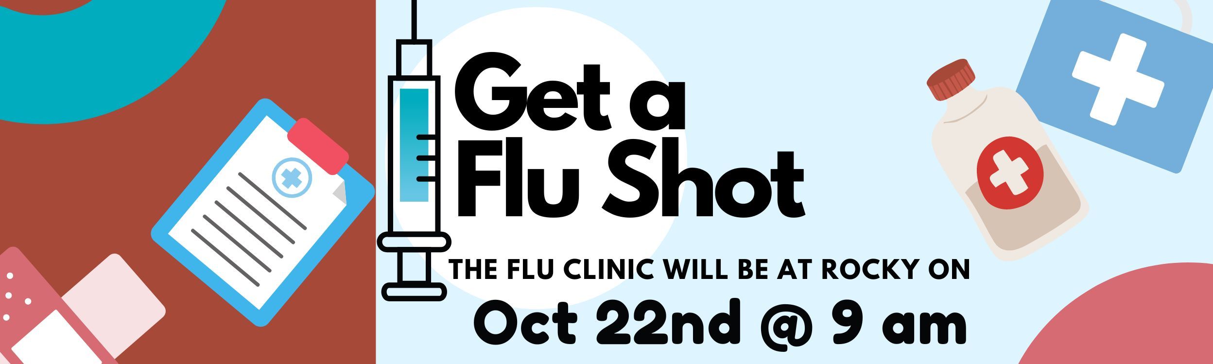 The 2024 Flu Shot Clinic will be at Rocky Mountain Junior High on October 22nd at 9 am. Please click the link to read more.